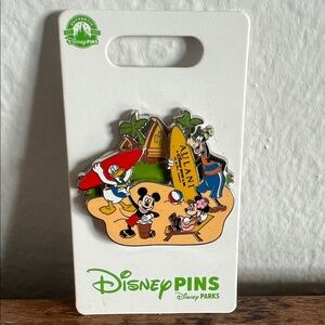 Disney Aulani Surf Adventure Pin with Characters
